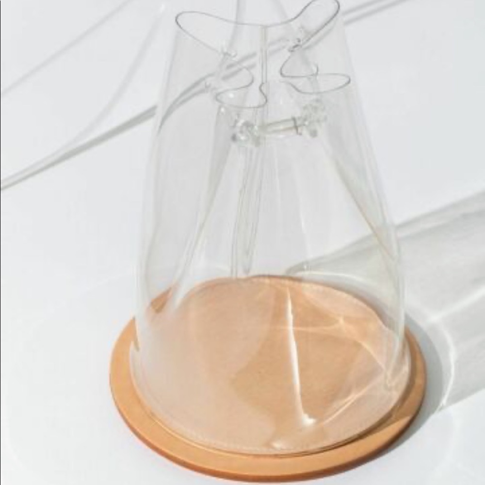 BUILDING BLOCK Disc Clear PVC Plastic Garmentory Drawstring Shoulder Bag Purse